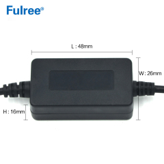 3M 10FT Mini Micro USB 12V 24V to 5V Dash Cam Hardwire Kit Low Voltage Protection GPS Radar Detector Charging DC DC Converter