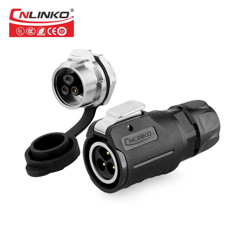 SP17 Series 3-Pin Waterproof Connectors - IP68 Rated Male & Female Circular Plugs