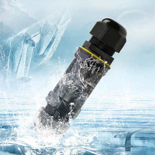 IP68 Cable Connector 450V 24A 4-14mm 2 3 4 Pin Waterproof Electrical Terminals Connectors Outdoor Sealed Wire Junction Box