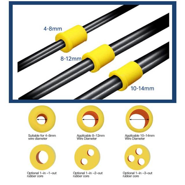 IP68 Cable Connector 450V 24A 4-14mm 2 3 4 Pin Waterproof Electrical Terminals Connectors Outdoor Sealed Wire Junction Box