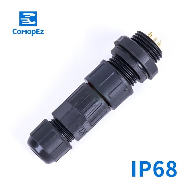 M16 3Pin Cable Connector IP68 Waterproof Connector 2/3/4/5/6/7/8/9/10 Pin Male Female Connectors Sealed Retardant Junction Box
