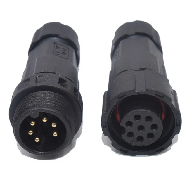 M16 Waterproof Connector 3.5-7.5mm IP68 Waterproof Aviation Plug  Socket 2 3 4 5 6 7 8 9 10 Pin Connector for Outdoor Led Light