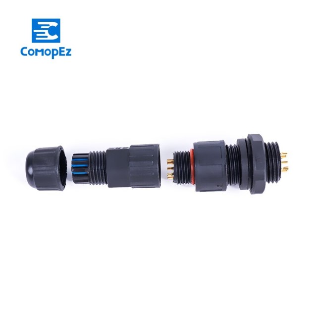 M16 3Pin Cable Connector IP68 Waterproof Connector 2/3/4/5/6/7/8/9/10 Pin Male Female Connectors Sealed Retardant Junction Box