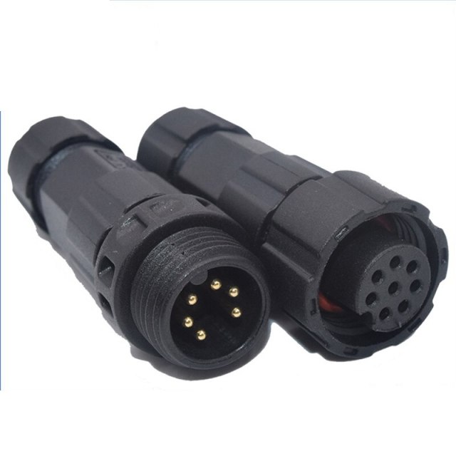 M16 Waterproof Connector 3.5-7.5mm IP68 Waterproof Aviation Plug  Socket 2 3 4 5 6 7 8 9 10 Pin Connector for Outdoor Led Light