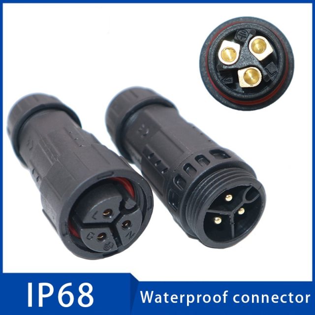 1PC IP68 Cable Waterproof Connector 25A 2 3 4 5 6 7 8 9 Pin Outdoor Security Equipment Wire Connectors for Cars Led Lights