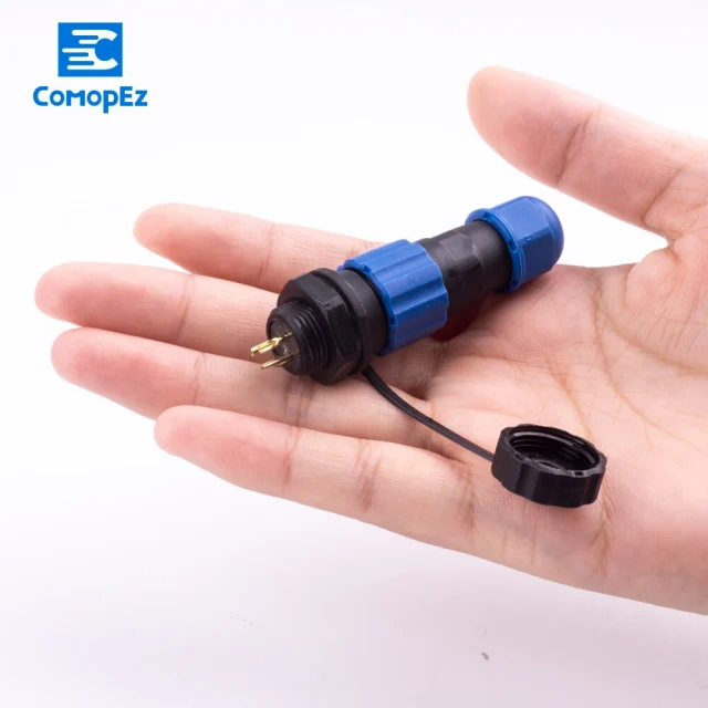 Waterproof Connector SP13 IP68 Cable Connectors Plug Socket Male  Female 1 2 3 4 5 6 7 Pin SD13 13mm Straight Back Nut