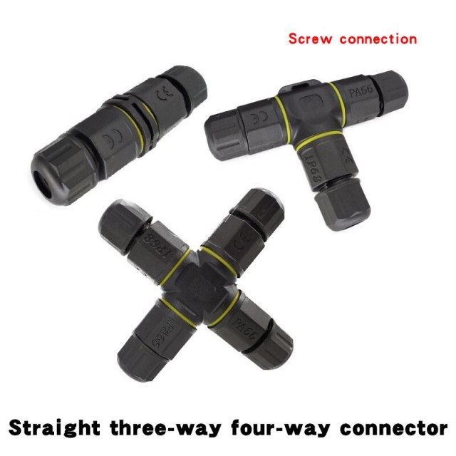 IP68 Waterproof Connector Three-Way Four-Way Wire Connector Flame Retardant High Temperature Outdoor Lamp Connector