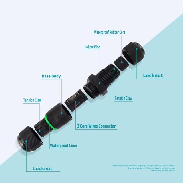 1 Pcs Waterproof Connector CA8-PG9-3P Quickly Connected Wire Terminal IP68 Electrical Cable Connectors LED Strip Connector