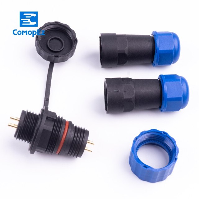 Waterproof Connector SP16 Type IP68 Cable Connector  Plug & Socket Male And Female 2 3 4 5 6 7 9 Pin SD16 16mm