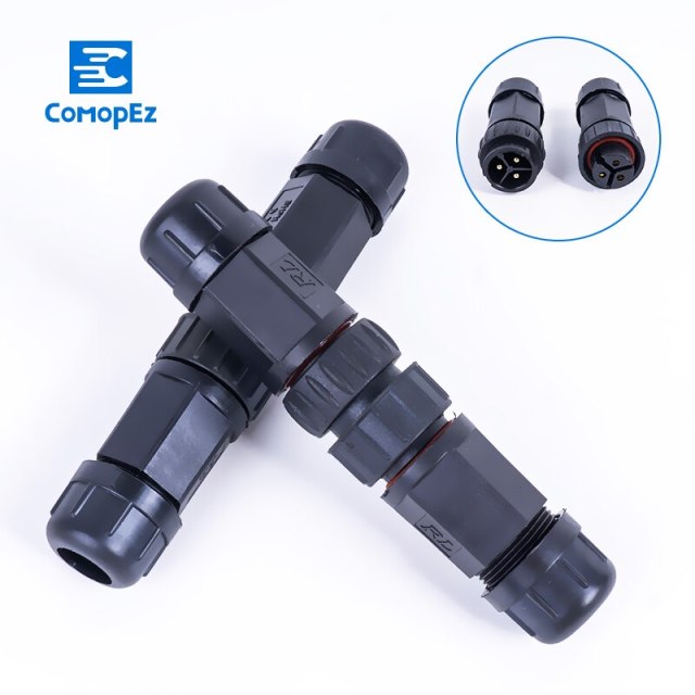 IP68 Cable Connector 7.5-11.5mm 20A 2 3 4 5 6 7 8 9 Pin Outdoor Waterproof Electrical Wire Connectors for Cars Led Light