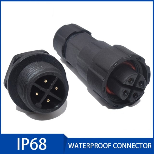 1Pc M16 Waterproof Connector Aviation Plug Socket 3.5-7.5mm Wire 2/3/4-12 Pin IP68 Industrial Electrical Connectors for Outdoor