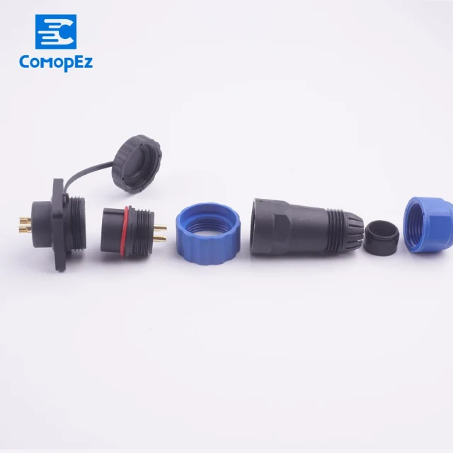 Waterproof Connector SP20 Type IP68 Cable Connector Plug & Socket Male And Female 2/3/4/5/7/9/10/12/14 Pin SD20 20mm Square