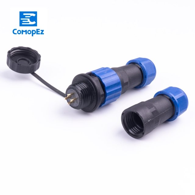 Waterproof Connector SP16 Type IP68 Cable Connector  Plug & Socket Male And Female 2 3 4 5 6 7 9 Pin SD16 16mm