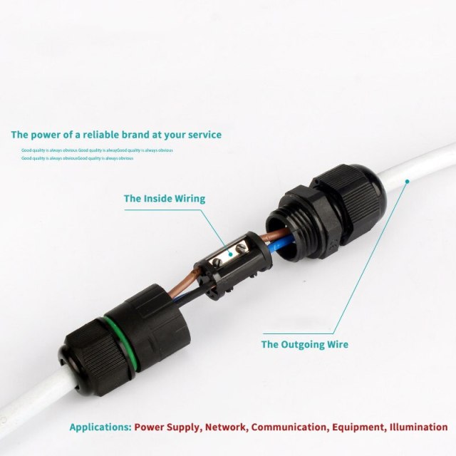 1 Pcs Waterproof Connector CA8-PG9-3P Quickly Connected Wire Terminal IP68 Electrical Cable Connectors LED Strip Connector