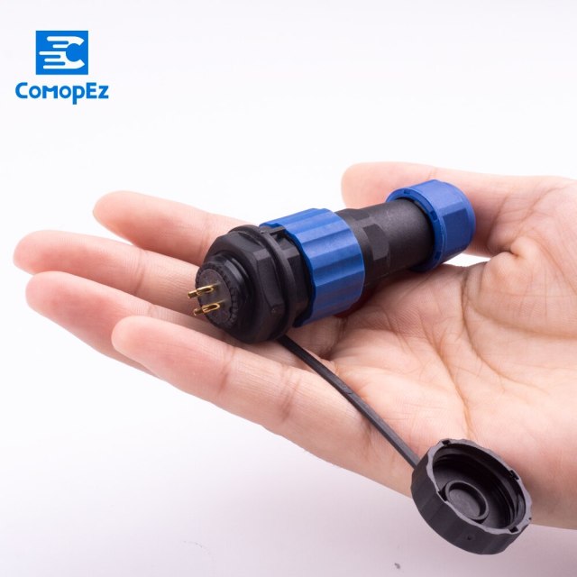 Waterproof Connector SP16 Type IP68 Cable Connector  Plug & Socket Male And Female 2 3 4 5 6 7 9 Pin SD16 16mm