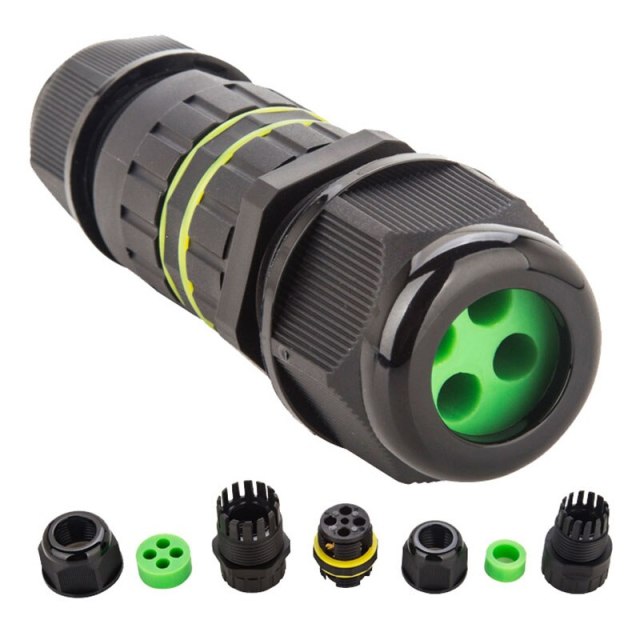 Waterproof Connector Solderless M25S 1 In 2/3/4/5 Out 450V Wire Connector Line Lighting Aviation Connector IP68