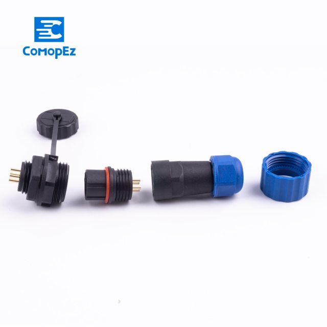 Waterproof Connector SP16 Type IP68 Cable Connector  Plug & Socket Male And Female 2 3 4 5 6 7 9 Pin SD16 16mm