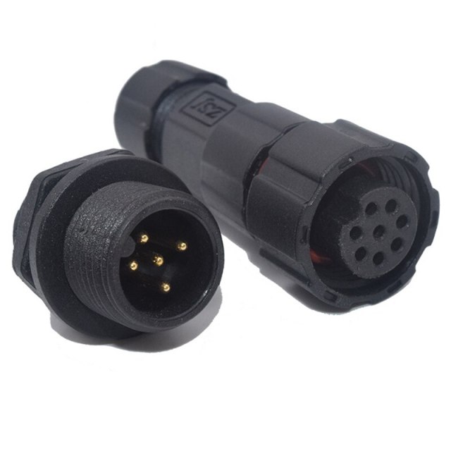 1Pc M16 Waterproof Connector Aviation Plug Socket 3.5-7.5mm Wire 2/3/4-12 Pin IP68 Industrial Electrical Connectors for Outdoor