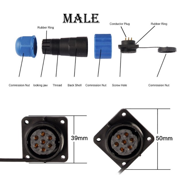 Sp28 3pin 5pin 7pin 9pin 12pin 16pin 19pin 24pin Waterproof & Dustproof Aviation Connector,IP68, Plug And Socket,male female