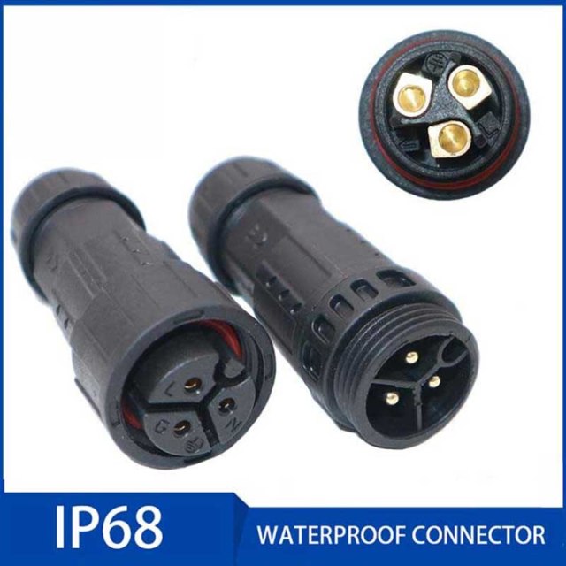 M19 Waterproof Electrical Cable Connector IP68 Screw Locking Plug Socket Connectors 2 3 4 5 6 7 8 9 10 Pins 7-10.5mm Cable