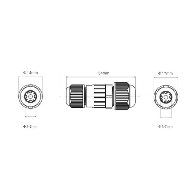 1 Pcs Waterproof Connector CA8-PG9-3P Quickly Connected Wire Terminal IP68 Electrical Cable Connectors LED Strip Connector