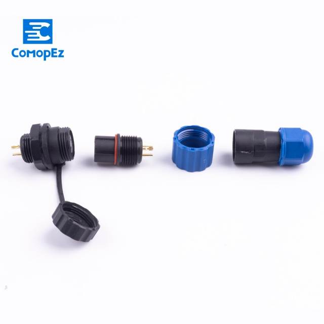 Waterproof Connector SP13 IP68 Cable Connectors Plug Socket Male  Female 1 2 3 4 5 6 7 Pin SD13 13mm Straight Back Nut
