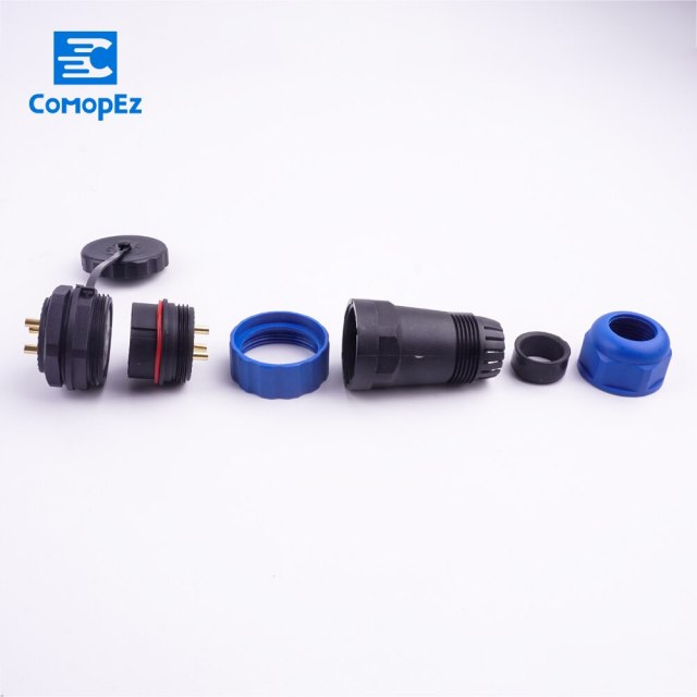 Waterproof Connector SP28 Type IP68 Cable Connector Plug & Socket Male And Female 3 5 7 9 12 16 19 24 Pin SD28 28mm Straight