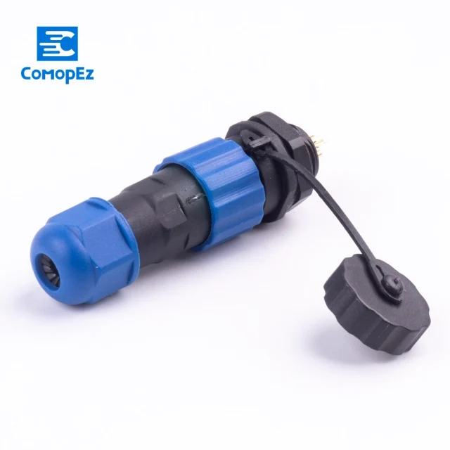 Waterproof Connector SP13 IP68 Cable Connectors Plug Socket Male  Female 1 2 3 4 5 6 7 Pin SD13 13mm Straight Back Nut