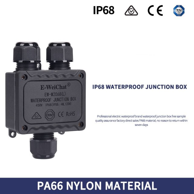 IP68 Waterproof Junction Box 41AMP Y-Type Waterproof Connector 5-12mm Cable Box Outdoor Lighting Waterproof Connector