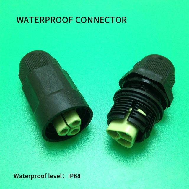 IP68 Waterproof Connector 3Pin 10.5mm 16A 500V Outdoor Led Light Cable Connectors Fast Buckle Electrical Adapters Wire Connector