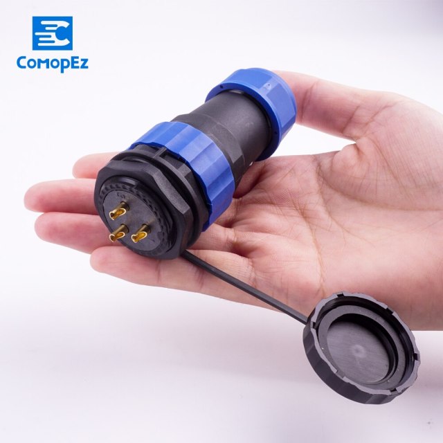 Waterproof Connector SP28 Type IP68 Cable Connector Plug & Socket Male And Female 3 5 7 9 12 16 19 24 Pin SD28 28mm Straight