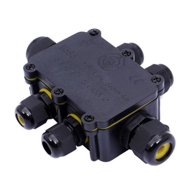 Waterproof Junction Box IP68 Aviation 2 3 4 5 Wire 5-12mm Cable Connector Outdoor Lighting Fixture Wire Connection Terminal