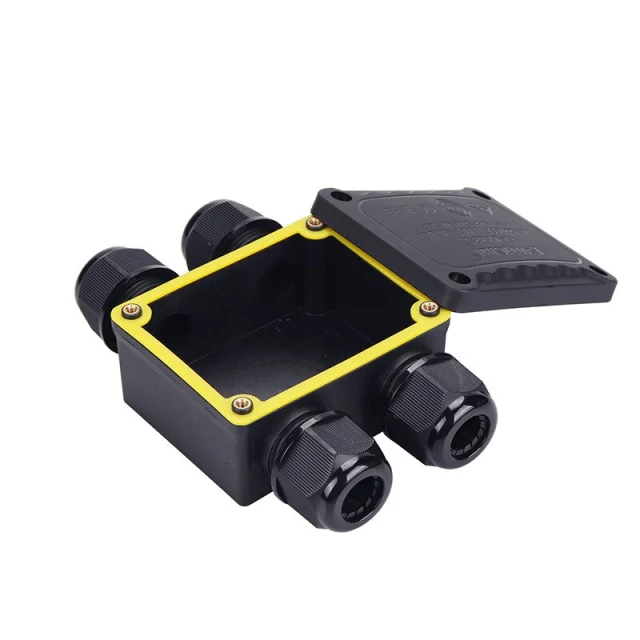 Waterproof Junction Box One In Three Out Plastic Wire Connector 5-14mm Diameter IP68 Outdoor Waterproof Four Way Junction Box