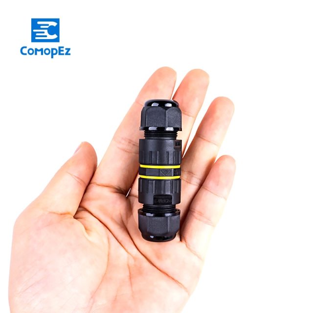 IP68 Cable Connector M16 2/3pin 3.5-10.2mm 300V 10A Electrical Waterproof Power Sealed Connectors Retardant Junction Box