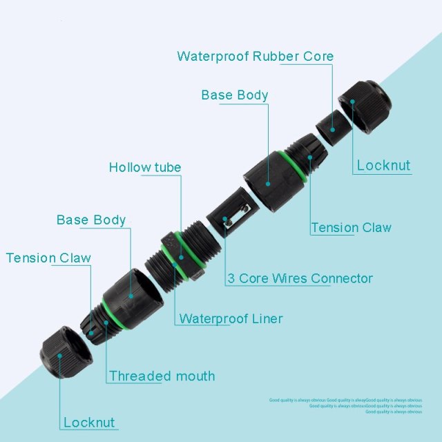 3pin IP68 Waterproof Connector for Wire IP68 Connector CA8-PG9-3P Electrical Sealed Retardant Electricos Para Cable Conectors