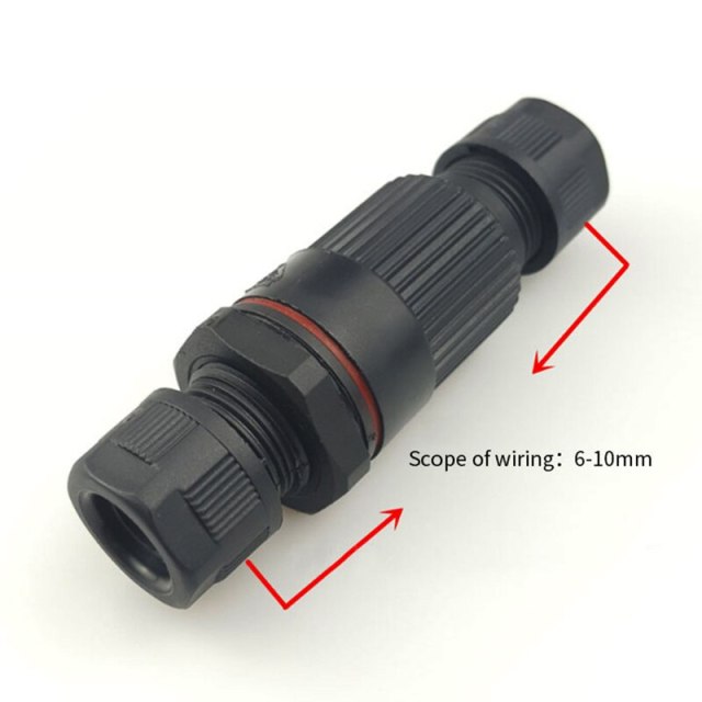 1pc AC DC IP68 Waterproof Connector 6-10mm 3Pin Male Female Cable Industrial Electrical Wire Connectors Plug