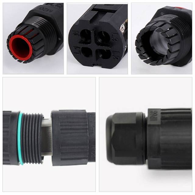 Wire Connector IP68 Waterproof 2 3Pin 4.5-7.5mm Outdoor T-type Junction Box Electrical Screw Lock Cable Connectors For Led Light