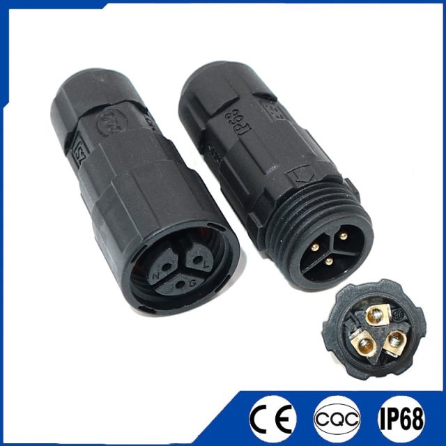 3Pin Waterproof Connector M16 Electrical Cab Conector 2 4 5 6 7 8 Pin Male Female Plug Socket Screw Welding IP68 Wire Connectors