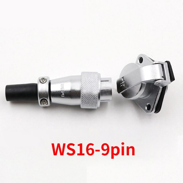 9 Pin WS16 Connectors High Voltage Connector Plug Socket IP68 Waterproof Industrial Power Connector