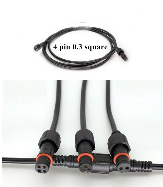 Waterproof male and female extension cord 234 pin 22AWG 0.3 square 1m 3m 5m