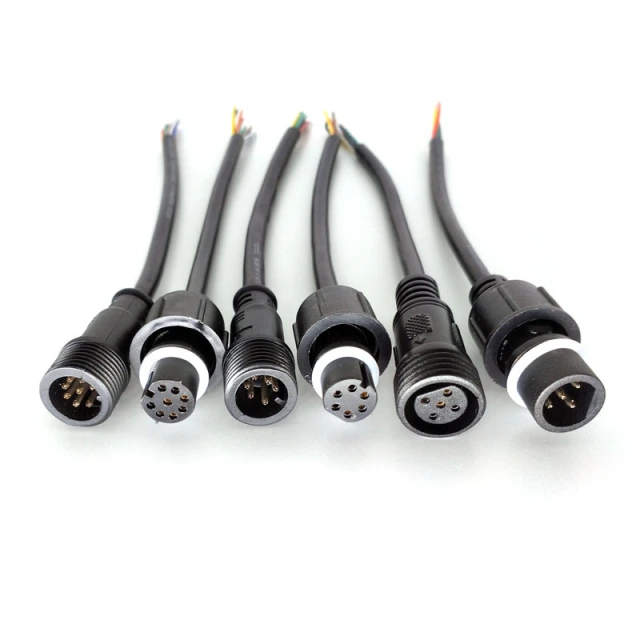 Waterproof male and female extension cable 5pin 0.3 square 6pin 0.3 7pin 8pin 0.3/0.5 special connector