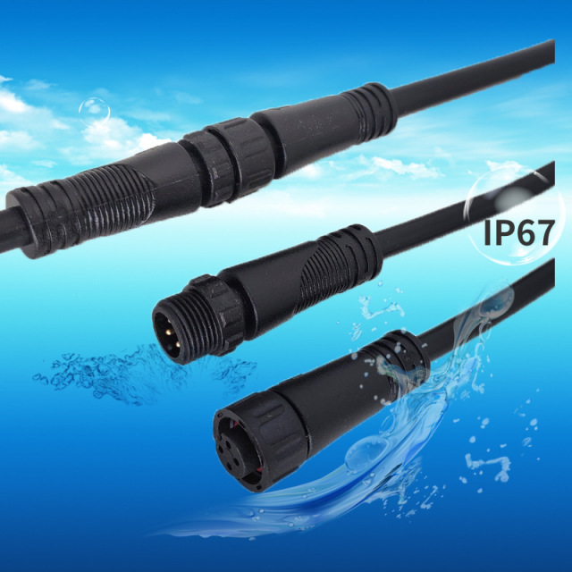 IP67 Waterproof M12 Waterproof Connector Nylon Solid Pin Led Lamp Cable Male and Female Plug 2345 Cores