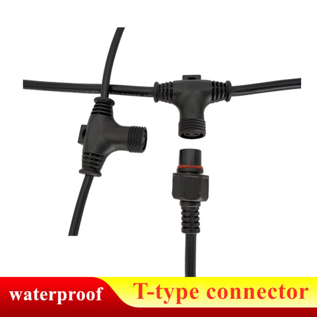 T-type tee line waterproof connector LED lamp waterproof connector male and female plug