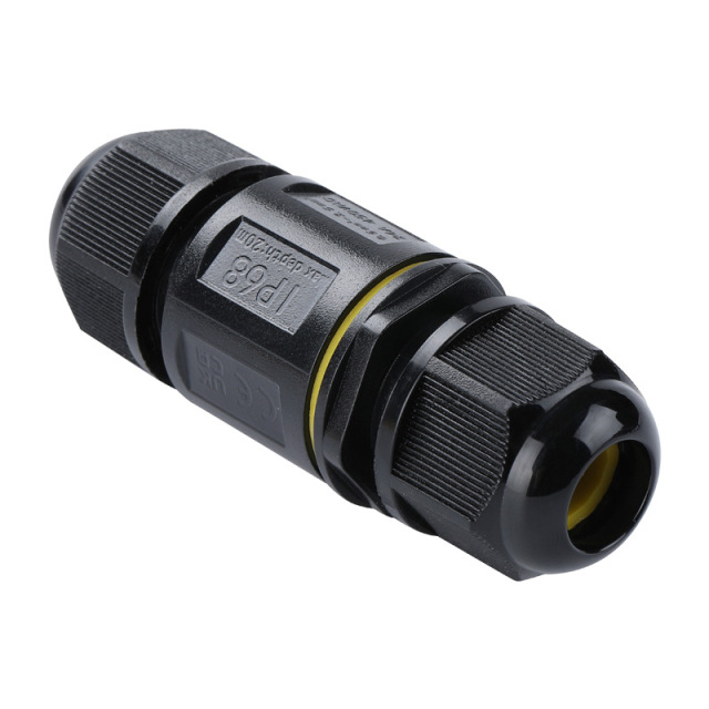 M20 three pin straight-through waterproof connector outdoor cable connector IP68 waterproof connector