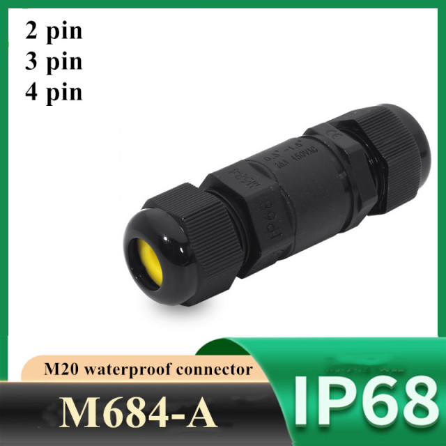 M20 waterproof terminal two-way IP68 outdoor cable waterproof connector one input one output connector