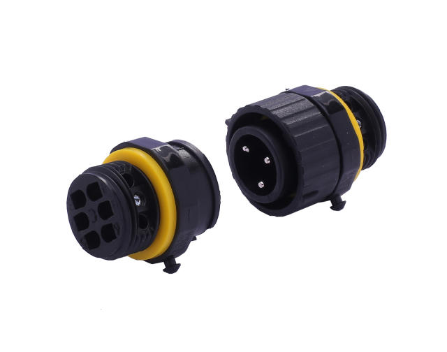 IP68 waterproof connector M20 waterproof connector 2-6 pin black male and female connector
