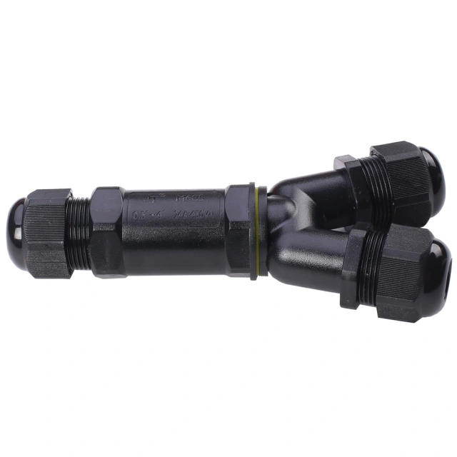 IP68 outdoor waterproof connector 3-way Y-type waterproof connector M25 connector cable terminal terminal