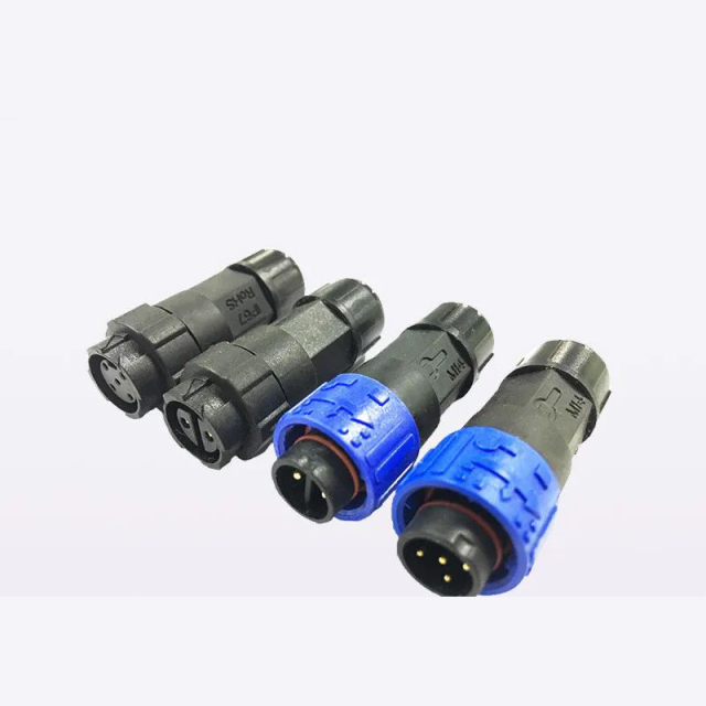 IP68 self-locking assembly welding wire male and female butt waterproof connector For LED