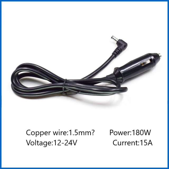 Cigarette lighter to DC5.5*2.1/2.5mm male elbow pure copper core 12V car power cord inflatable pump car washer