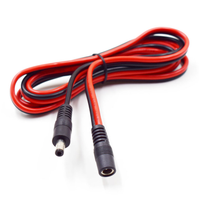 12v power extension cable DC5.5*2.1/2.5mm red and black wire high current 15A camera extension power cord